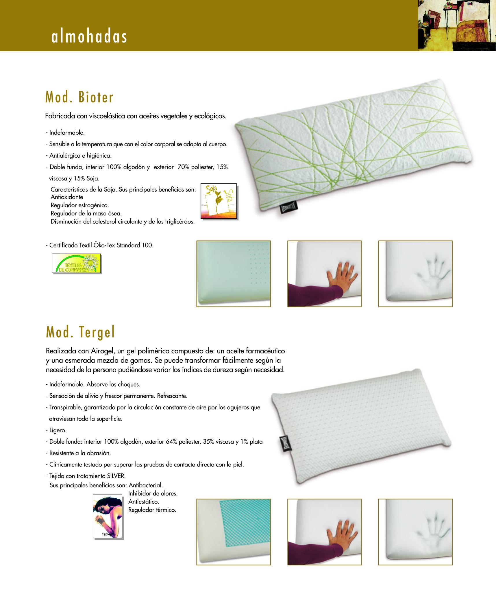 Almohadas Bioter y Tergel
