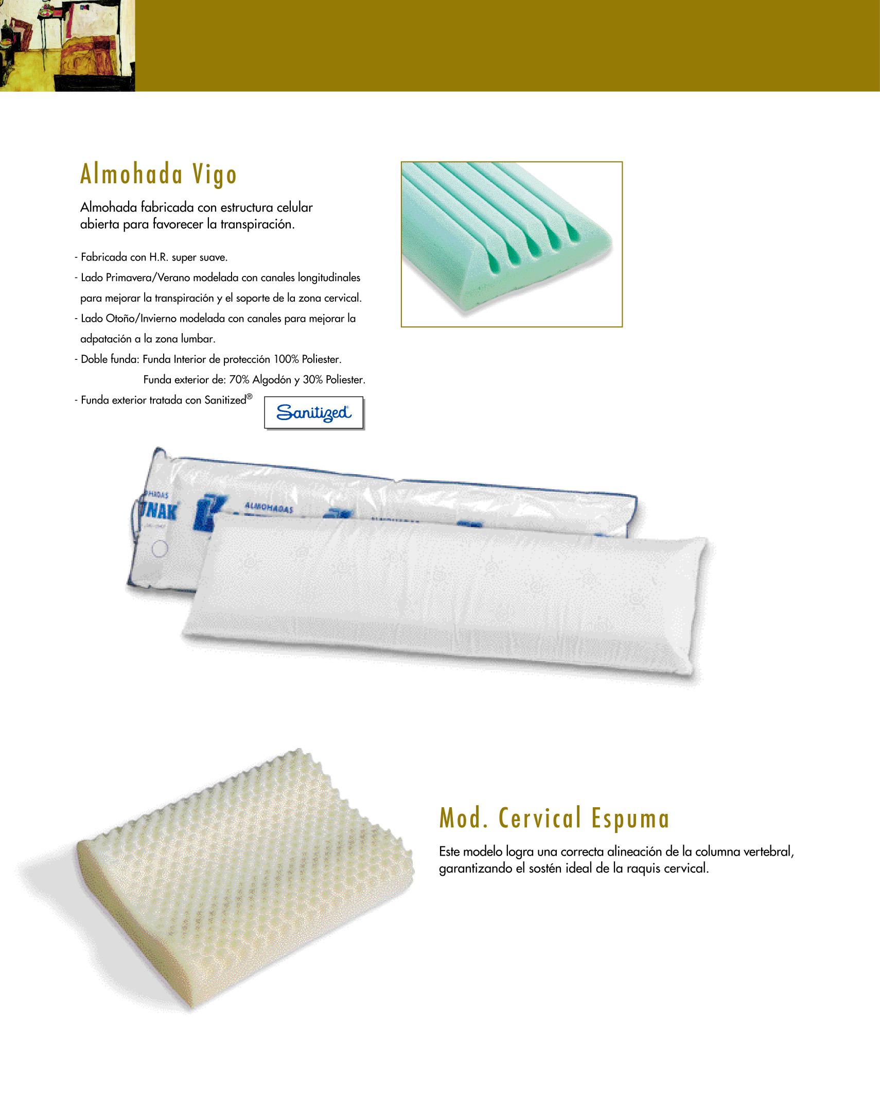 Almohadas Vigo y Cervical espuma