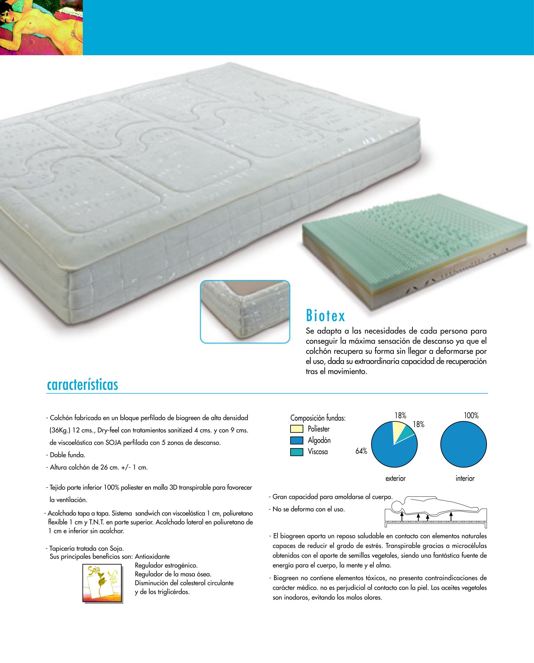Colchon Viscoelastica Biotex