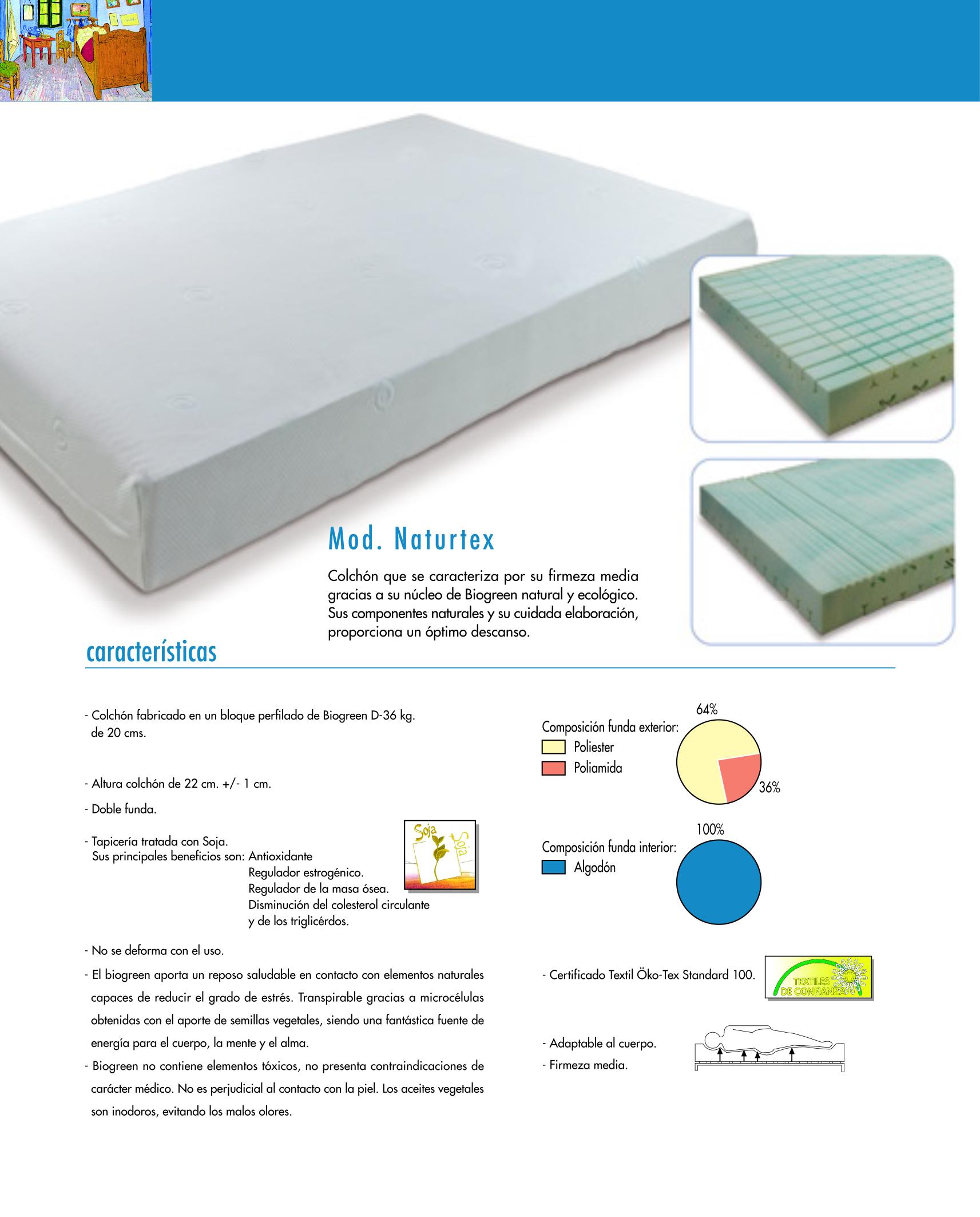 Colchon acolchado Naturtex